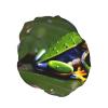 Peace Tree Frogs Print Reusable Shower Cap for Women,Double Waterproof Layers Bathing Hat,Quick Drying Bath Hair Cap view 2