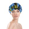 Tahiti Beaches Print Reusable Shower Cap for Women,Double Waterproof Layers Bathing Hat,Quick Drying Bath Hair Cap view 3