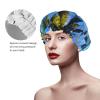 Tahiti Beaches Print Reusable Shower Cap for Women,Double Waterproof Layers Bathing Hat,Quick Drying Bath Hair Cap view 4