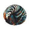 Abstract Animal Zebra Print Reusable Shower Cap for Women,Double Waterproof Layers Bathing Hat,Quick Drying Bath Hair Cap view 1