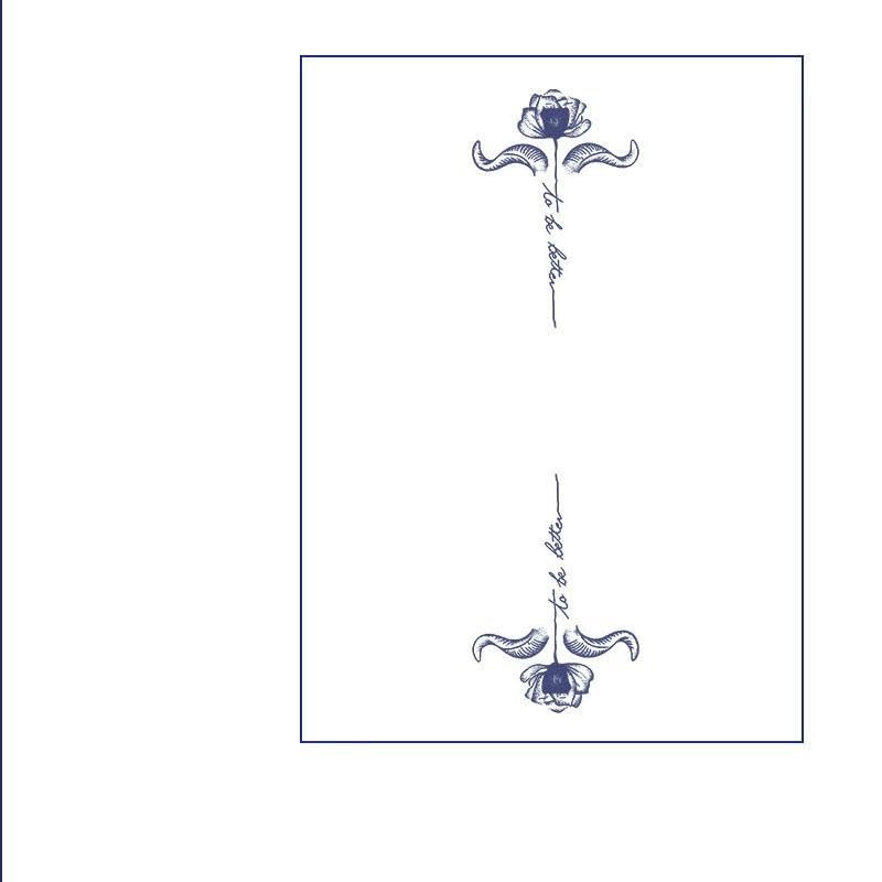 3 Letters Collarbone Arm Chest Neck Juice Plant Ink Waterproof Semi-Permanent And Long-Lasting 2 Weeks Temporary Tattoo Stickers