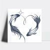 2 Large Koi Carps Chest Clavicle Waist Juice Plant Ink Waterproof Semi-Permanent And Long-Lasting For 2 Weeks Temporary Tattoo Stickers Non-Reflective view 1