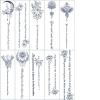 10 Sheets Of Juice Plant Ink Waterproof Semi-Permanent And Long-Lasting For 2 Weeks Feminine Back Flower Arm Sanskrit Alphabet Lotus Temporary Tattoo Stickers view 1