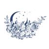 Juice Plant Ink Is Waterproof Semi-Permanent And Long-Lasting For 2 Weeks Temporary Tattoo Stickers For Women Large Picture Of Clavicle Flower Arm Moon Simulated Star And Moon Plain Flower view 1