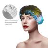 Tahiti Beach Print Reusable Shower Cap for Women,Double Waterproof Layers Bathing Hat,Quick Drying Bath Hair Cap view 4
