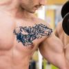 GoDdis 2 Pieces Of Wolf Head Temporary Tattoo Stickers For Men'S Chest And Back Simulated Arms Juice Plant Ink Waterproof Semi-Permanent And Lasting For 2 Weeks view 4