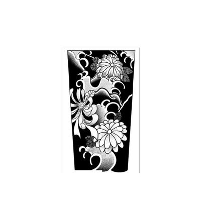 2 Pieces Of Temporary Tattoo Stickers Chrysanthemum Arm For Women And Men Juice Plant Ink Waterproof Semi-Permanent And Long-Lasting For 2 Weeks Non-Reflective
