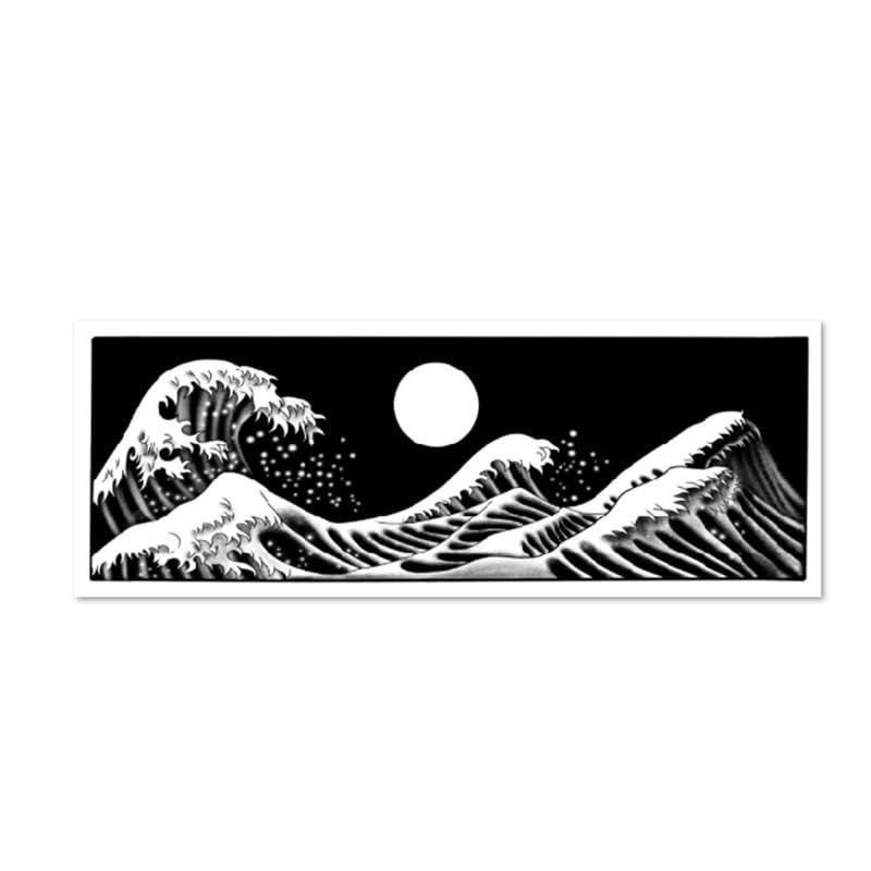 2 Pieces Of Temporary Tattoo Stickers Sea Wave Armbands For Women And Men Juice Plant Ink Waterproof Semi-Permanent And Long-Lasting For 2 Weeks Non-Reflective