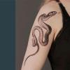 2 Pieces Of Temporary Tattoo Stickers European And American Style Arm Snake Female Male Juice Plant Ink Waterproof Semi-Permanent And Long-Lasting For 2 Weeks Without Reflection view 2
