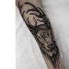 2 Pieces Of Temporary Tattoo Stickers Elk Arm Dark Female And Male Juice Vegetable Ink Waterproof Semi-Permanent And Long-Lasting For 2 Weeks Without Reflection view 2