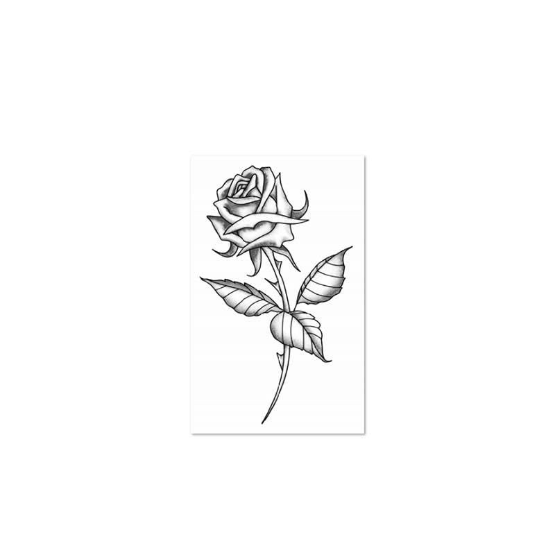 2 Pieces Of Temporary Tattoo Stickers Rose Neck For Women And Men Juice Vegetable Ink Waterproof Semi-Permanent And Long-Lasting For 2 Weeks Without Reflection