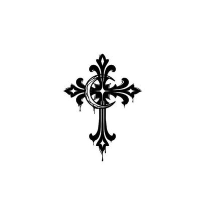 Cross Moon Juice Plant Ink Is Waterproof Semi-Permanent And Long-Lasting For 2 Weeks European And American Style Temporary Tattoo Stickers For Men And Women