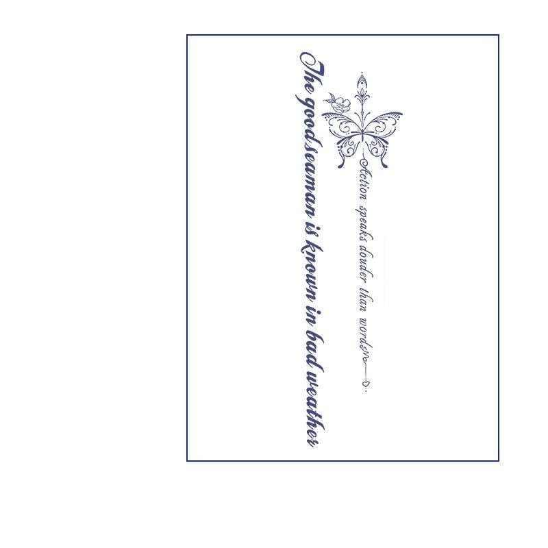3 Letters Collarbone Arm Chest Neck Juice Plant Ink Waterproof Semi-Permanent And Long-Lasting 2 Weeks Temporary Tattoo Stickers