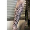 2 Pieces Of Temporary Tattoo Stickers With Glyphs On Arms For Women And Men Fruit Juice Vegetable Ink Waterproof Semi-Permanent And Long-Lasting For 2 Weeks Non-Reflective view 2