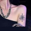 2 Pieces Of Compass Temporary Tattoo Stickers For Women Juice Plant Ink Waterproof Semi-Permanent And Long-Lasting 2 Weeks Simulated Male Arm Wrist view 3