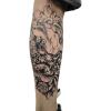 2 Temporary Tattoo Stickers Tang Lion Calf Big Picture For Women And Men Juice Vegetable Ink Waterproof Semi-Permanent And Long-Lasting For 2 Weeks Without Reflection view 2