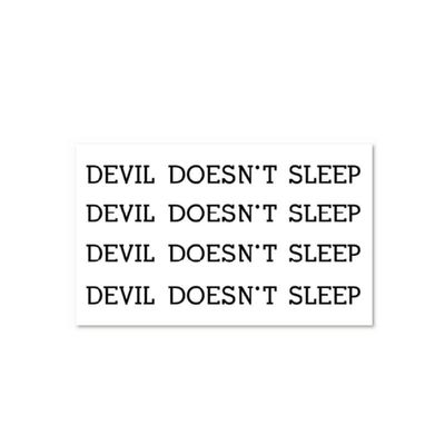 2 Sheets Of Juice Plant Ink Waterproof Semi-Permanent And Long-Lasting 2 Weeks Temporary Tattoo Stickers English Devil Does Not Sleep Non-Reflective For Women And Men