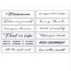 12 English Short Sentence Temporary Tattoo Stickers For Women On Neck Juice Plant Ink Waterproof Semi-Permanent And Lasting 2 Weeks For Men view 1