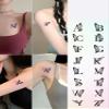 2 Letter Butterfly Temporary Tattoo Stickers In English For Female Couples Juice Plant Ink Waterproof Semi-Permanent And Lasting 2 Weeks Male view 2