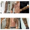 2 Pieces Of Half-Armor Half-Arm Juice Plant Ink Waterproof Semi-Permanent And Long-Lasting 2 Weeks Temporary Tattoo Stickers Non-Reflective Chest Men'S Personality view 2