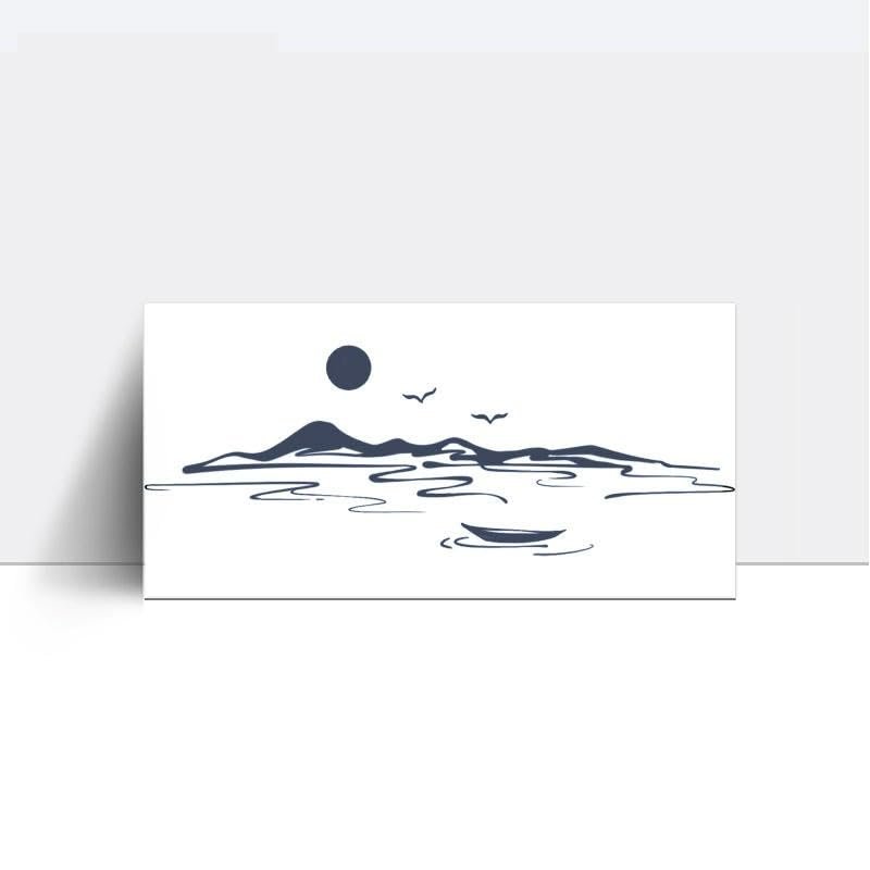 2 Pieces Of Chinese Style Mountain And Sea Wrist Juice Plant Ink Waterproof Semi-Permanent And Long-Lasting 2 Weeks Temporary Tattoo Stickers Are Wear-Resistant And Non-Reflective