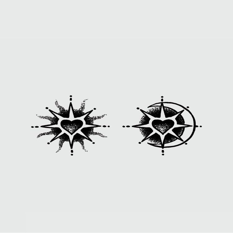 GoDdis Sun And Moon Juice Botanical Ink Waterproof Semi-Permanent And Long Lasting 2 Weeks Temporary Tattoo Sticker Personalized
