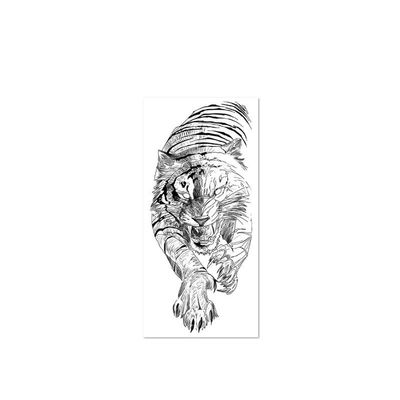 2 Temporary Tattoo Stickers For Tiger Arm For Women And Men Juice Vegetable Ink Waterproof Semi-Permanent And Long-Lasting For 2 Weeks Non-Reflective