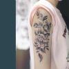 2 Pieces Of Temporary Tattoo Stickers Plain Flower Arm For Women And Men Juice Plant Ink Waterproof Semi-Permanent And Long-Lasting For 2 Weeks Non-Reflective view 2