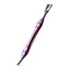 FERYES Cuticle Pusher with Fork, 2-in-1 Cuticle Trimmer Nail Care Tool, Stainless Steel Cuticle Remover Tool for Manicures and Pedicures -Rainbow view 1