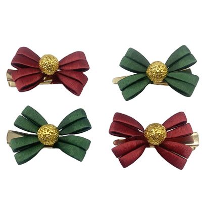 2 Different Colors Chanhua Handmade Bow Hair Clips Pack of 4 Handmade Bow Hair Clips Are The Perfect Holiday Gift For Your Daughter