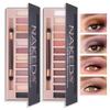 BKPPLZP 12 Colors Makeup Naked Eyeshadow Palette,Nude Matte Shimmer Eyeshadow Palette,Natural Glitter Pigment Eye Shadow Pallete Set Smokey Eye Professional Beauty Makeup Kit(Pearl+Matte) view 1