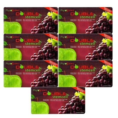 7 Packs Phytoscience Double Stem Cell Anti Aging Acne Treatment Supplement Acai Berry Extract Blueberry Reduce Wrinkles Pores Pimples Fine Lines Skin Texture (14 Sachets/pack)