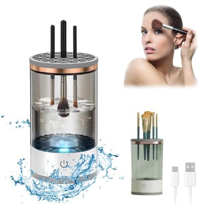Makeup Brush Cleaner for All Size Makeup Brushes Deep Clean Brushes Blender Clearer Machine Eyeshadow Brush Cleaner Automatic Electric USB Power