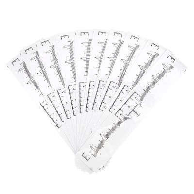100Pcs / Set Eyebrow Ruler, Disposable Eyebrow Ruler Makeup Microblading Tattoo Stencil for Accurate Eyebrow Shaping, Eyebrow Shaping Tools