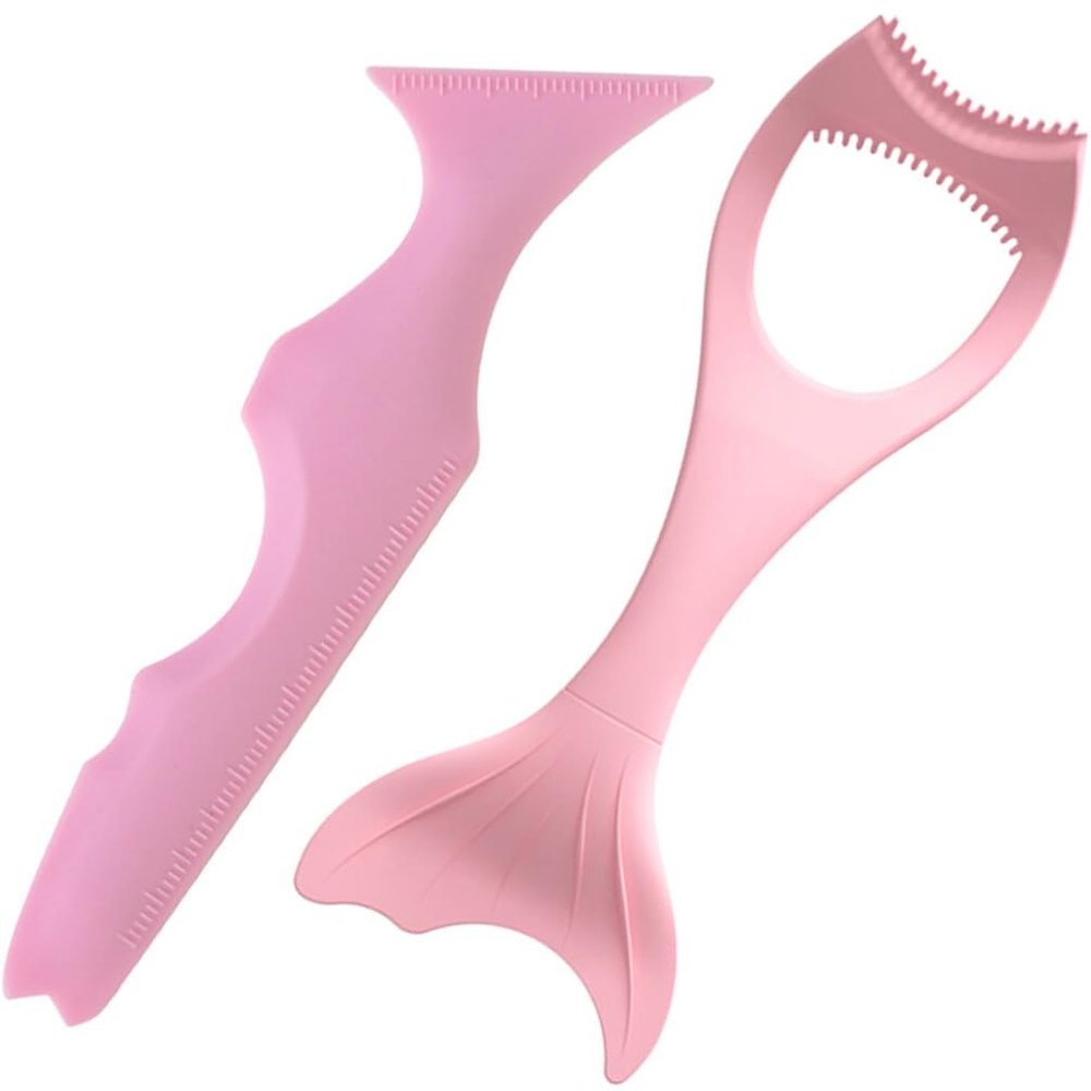 DOITOOL 2pcs Silicone Eyeliner Stencil Lipstick Makeup Tool Eyeshadow Ruler Eyeliner Aid for Precise Eye Makeup Application