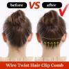 3 Set Veil and Wig Hair Accessories - Secure Combs, U-Shape Clips, Side Combs, and Waterproof Metal Wire view 2