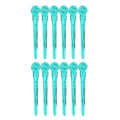 12pcs Hair Clips,Sectioning Hairpins Hair Clips for Styling Sectioning, Anti Slip No Trace Billed Hair Clips, Salon and Home Hair Cutting Clips for Hairdresser, Women, (Green)
