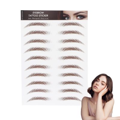 Eyebrows, Eyebrow Stickers, Eyebrow Sticker, Eyebrow Tattoos Stickers Temporary Eyebrow Tattoos Eyebrow Transfer Sticker for Women (BROWN-06)