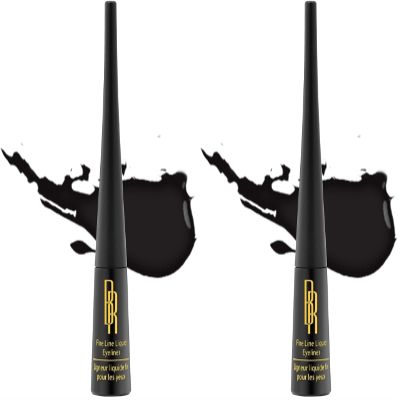 Black Radiance Fine Line Liquid Eyeliner, Black, 0.12 Fluid Ounce (Pack of 2)