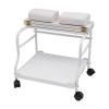 Beauty Salon Nail or Foot Bath Spa Portable Esthetician Trolley Cart Foot Rest with Wheels Foot Massage Station Rolling Cart for Beauty Salon, Medical Clinics, Hair Salons and Home Bathrooms, White view 4