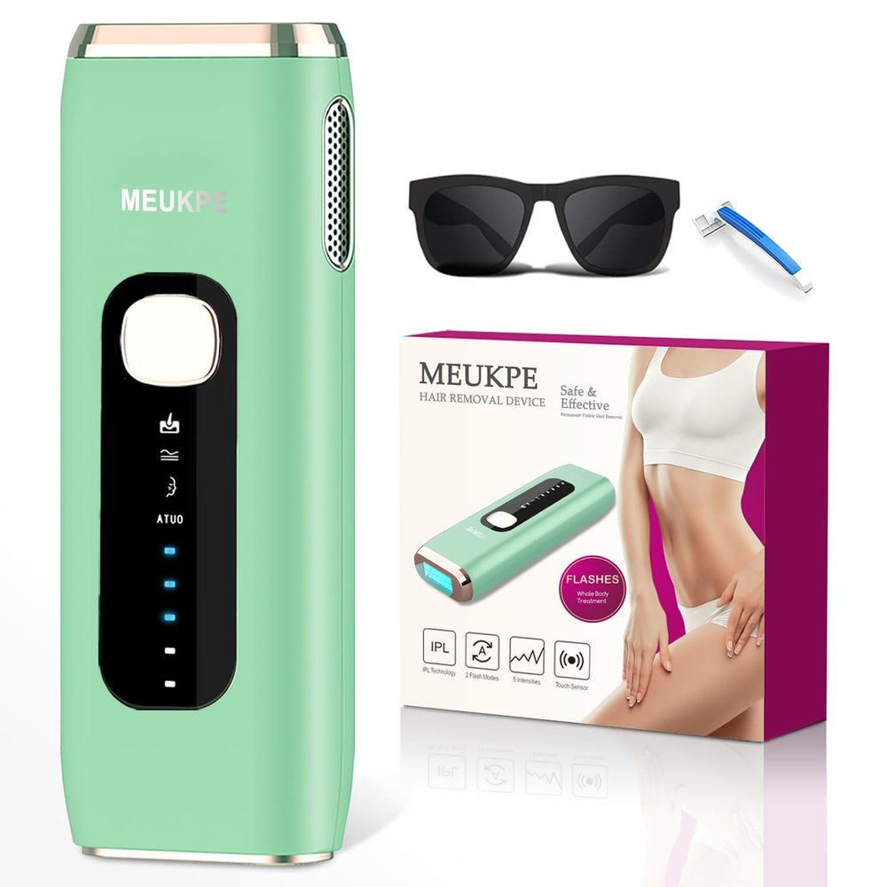 IPL Laser Hair Removal Device for Women Men at Home, Upgraded to 999,900 Flashes Permanent for Facial Legs Arms Bikini Line Whole Body Treatment