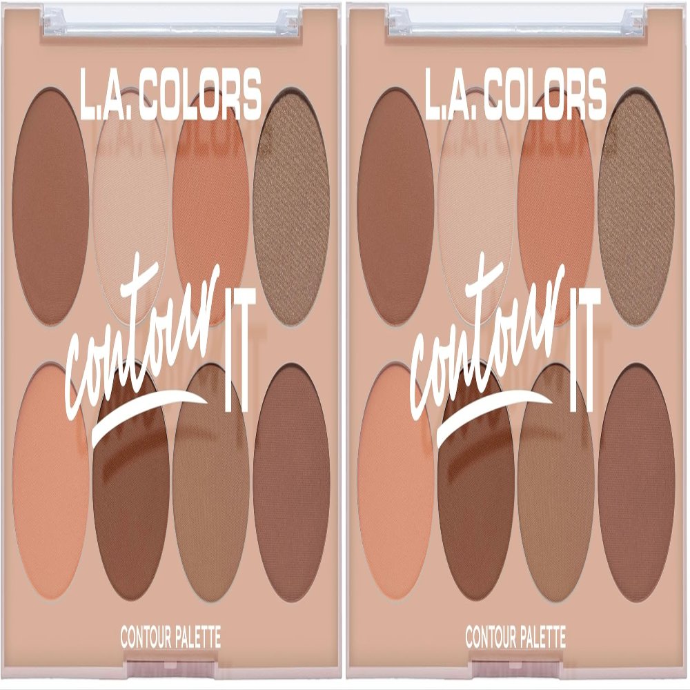 L.A. COLORS Contour It Palette, Contour It C30353C (Pack of 2)