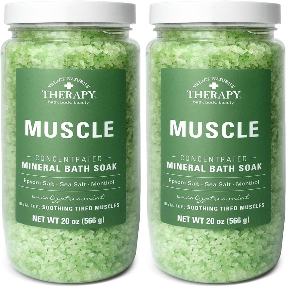 Village Naturals Therapy Aches & Pains Mineral Bath Soak 20 oz (Pack of 2)