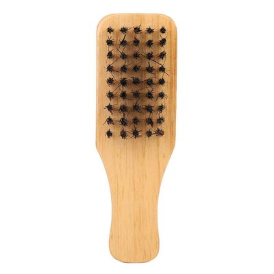 Double Sided Beard Shape Brush Comb Hair Comb for Men Beard Brush for Men Pocket Travel Men's Mustache Facial Hair Brushes Wooden Handle Beards Beard Grooming Tool Kit (S)