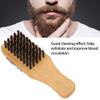 Double Sided Beard Shape Brush Comb Hair Comb for Men Beard Brush for Men Pocket Travel Men's Mustache Facial Hair Brushes Wooden Handle Beards Beard Grooming Tool Kit (S) view 2