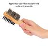 Double Sided Beard Shape Brush Comb Hair Comb for Men Beard Brush for Men Pocket Travel Men's Mustache Facial Hair Brushes Wooden Handle Beards Beard Grooming Tool Kit (S) view 3