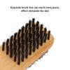 Double Sided Beard Shape Brush Comb Hair Comb for Men Beard Brush for Men Pocket Travel Men's Mustache Facial Hair Brushes Wooden Handle Beards Beard Grooming Tool Kit (S) view 4