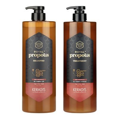 Kerasys Hair Clinic Royal Propolis Red Volume 33.8 fl oz / 1L (Shampoo + Treatment Set)