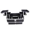 Mikinona Handheld Makeup Train Case Portable Cosmetics Organizer for Travel Shoulder Strap Black Toiletry Holder Capacity for Professionals and Home Use view 1