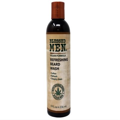 Blessed Men Refreshing Beard Wash with Natural Herbs, Vegan Formula, Deep Cleansing & Softening Beard Shampoo, 8 fl oz
